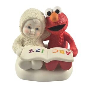 Dept 56 Snowbabies Elmo Loves To Read Figurine Sesame Street 2008 Collectible